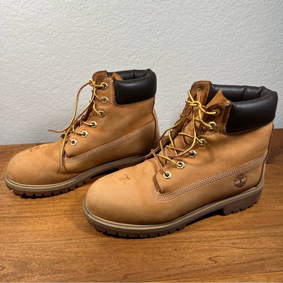 TIMBERLAND Men’s PREMIUM 6-INCH WATERPROOF BOOTS Wheat Nubuck  12909 Size 6 - Picture 1 of 8